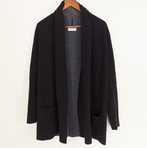 Aritzia Babaton Beekman Merino Wool Cardigan Black Size Medium